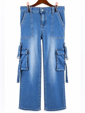 Between Us Y2K Denim Cargo Utility Jeans Size 7
